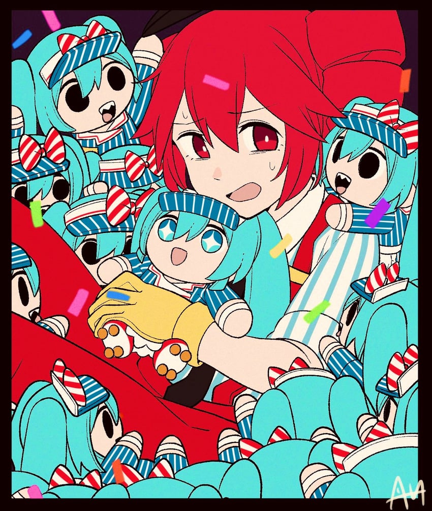 hatsune miku and kasane teto (vocaloid and 2 more) drawn by sato_(r017xts117)