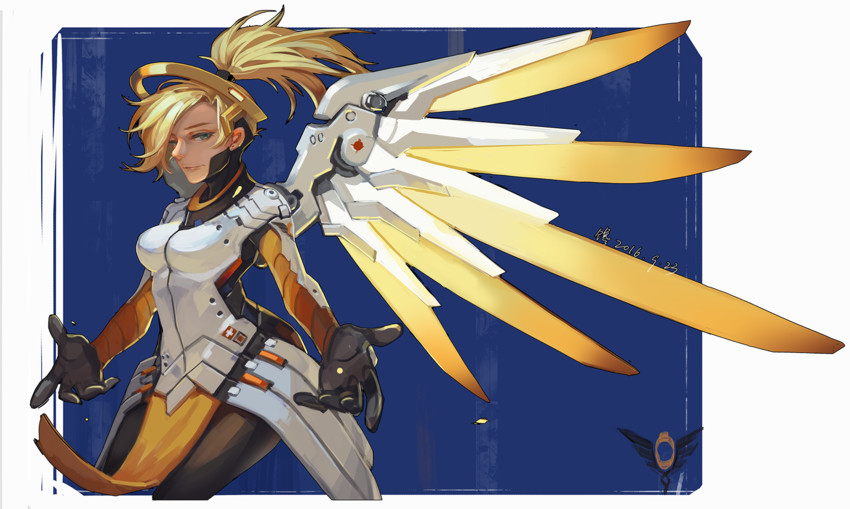 mercy (overwatch and 1 more) drawn by chan_shi