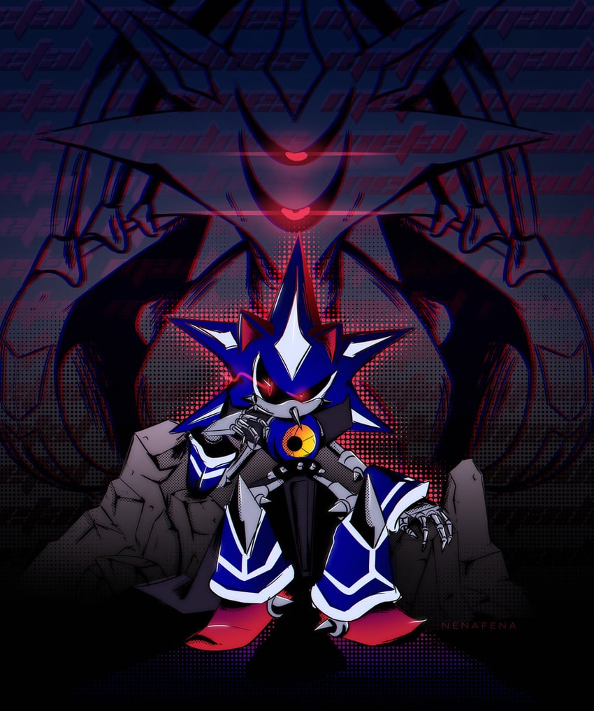 metal sonic, neo metal sonic, and metal overlord (sonic and 1 more) drawn by nenafena