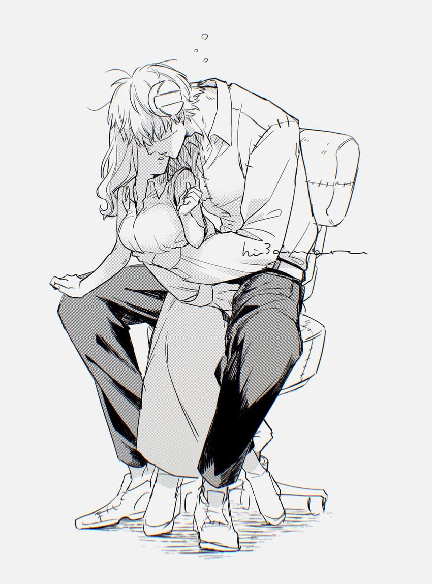 franken stein and marie mjolnir (soul eater) drawn by hissiu