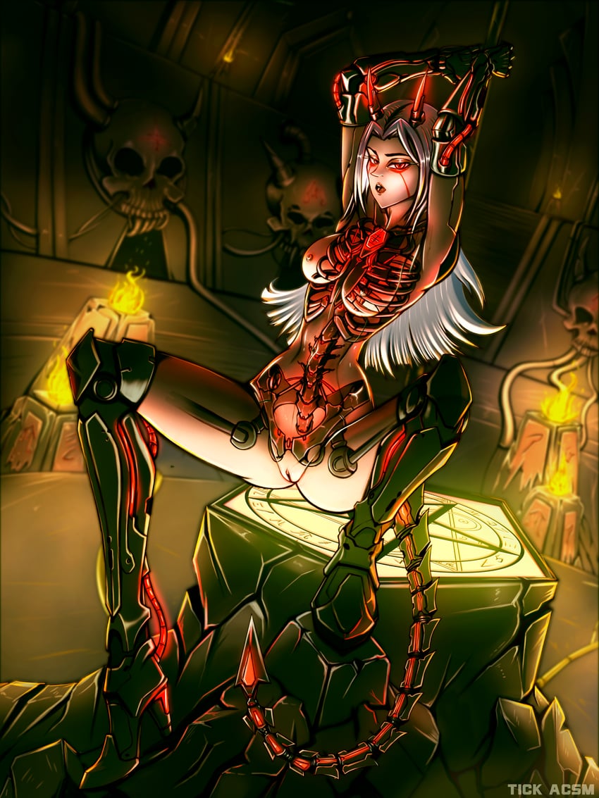 cyberdemon and zeta (original and 3 more) drawn by tick_acsm