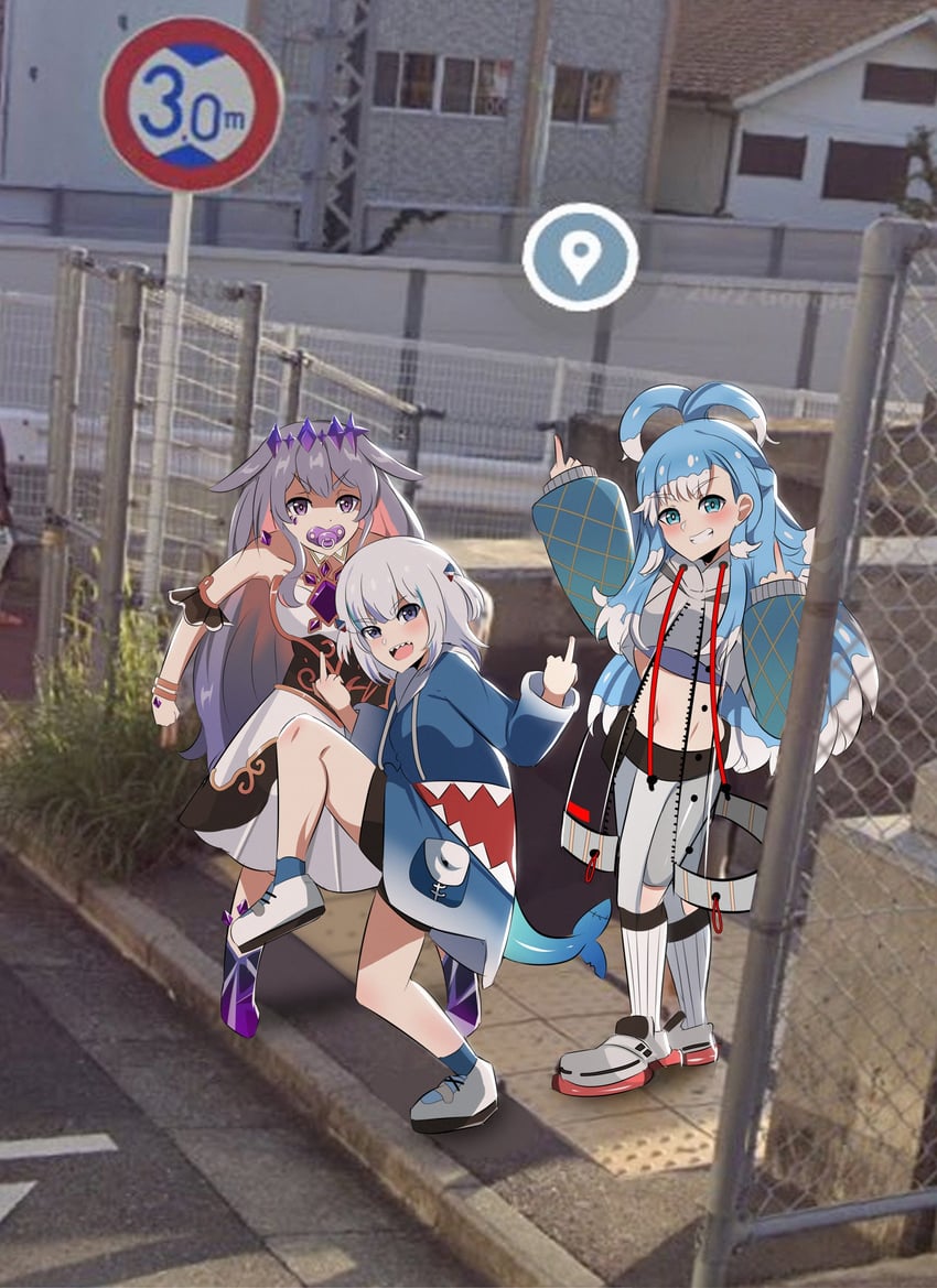 gawr gura, koseki bijou, and kobo kanaeru (hololive and 2 more) drawn by dvljoe