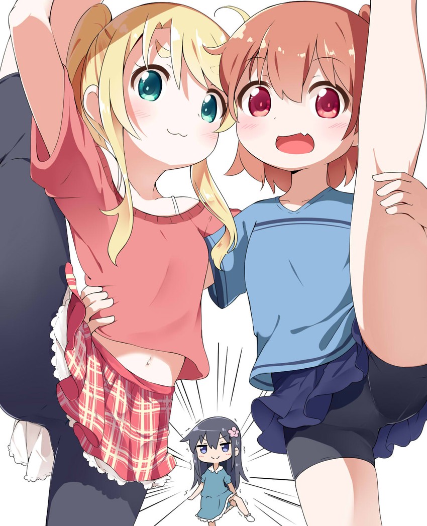 himesaka noa, shirosaki hana, and hoshino hinata (watashi ni tenshi ga maiorita!) drawn by makuran