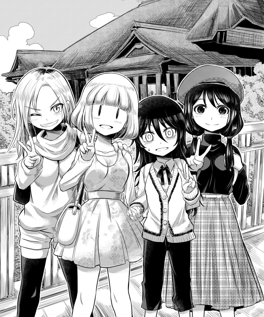 kuroki tomoko, tamura yuri, uchi emiri, and yoshida masaki (watashi ga motenai no wa dou kangaetemo omaera ga warui!) drawn by zatou_(kirsakizato)