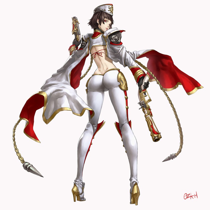 niijima makoto and ilsa (granblue fantasy and 2 more) drawn by ozkh