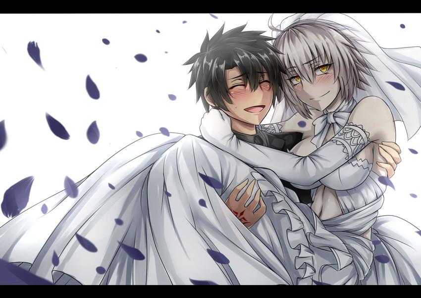 fujimaru ritsuka and jeanne d'arc alter (fate and 1 more) drawn by sanmoto_gorouzaemon