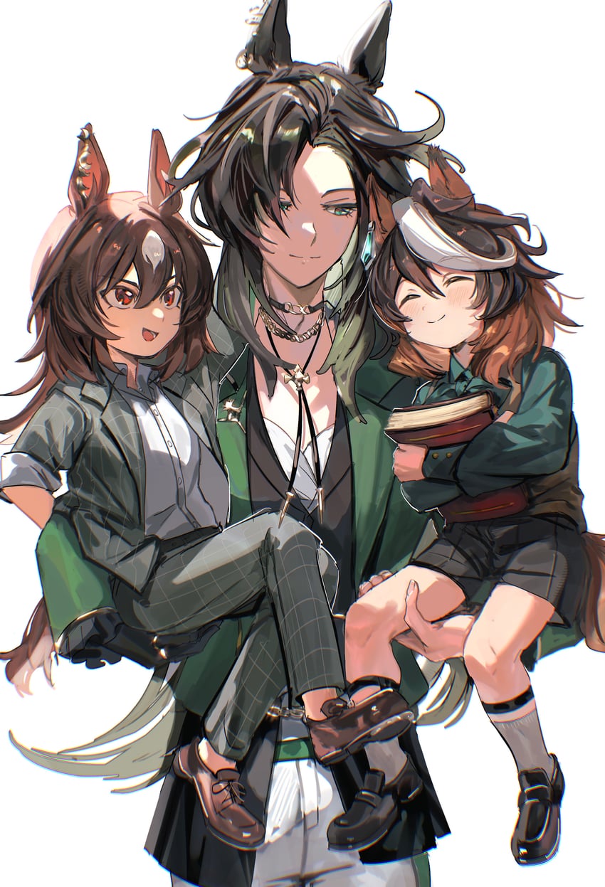 symboli rudolf, sirius symboli, and speed symboli (umamusume) drawn by bojue_(hakus_1128)