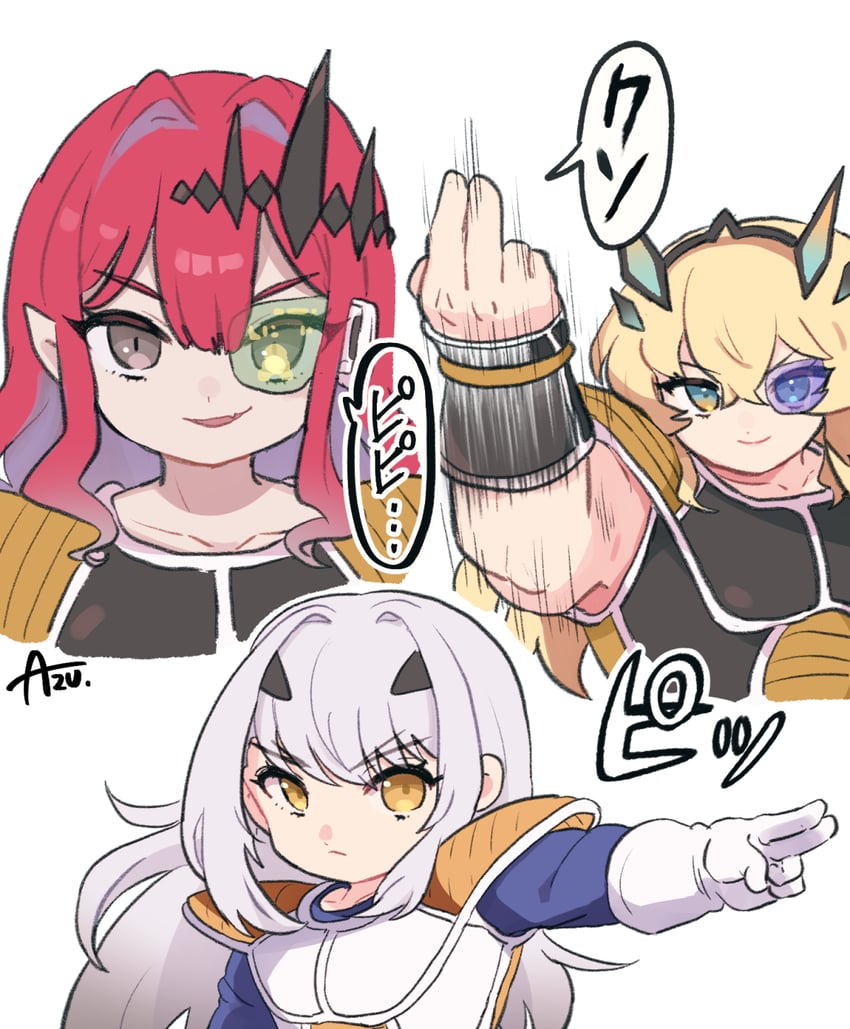 baobhan sith, vegeta, melusine, barghest, raditz, and 1 more (fate and 3 more) drawn by azu_(kirara310)