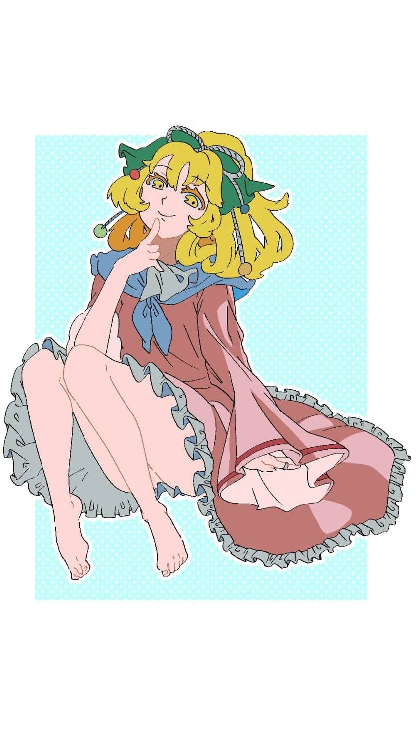 blonde oekaki girl (touhou and 1 more) drawn by shizuku_hky