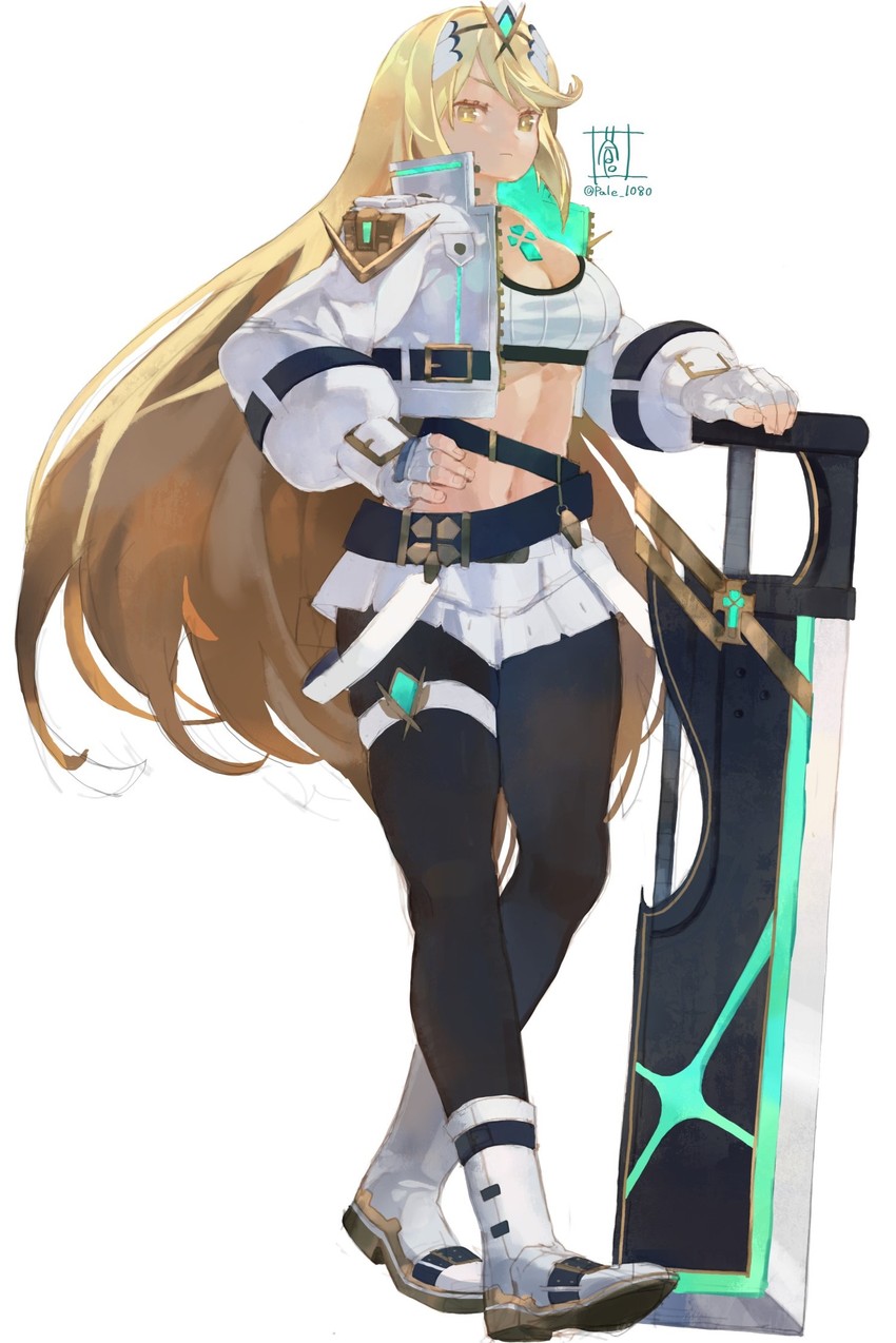 mythra (xenoblade chronicles and 1 more) drawn by sou_(pale_1080)