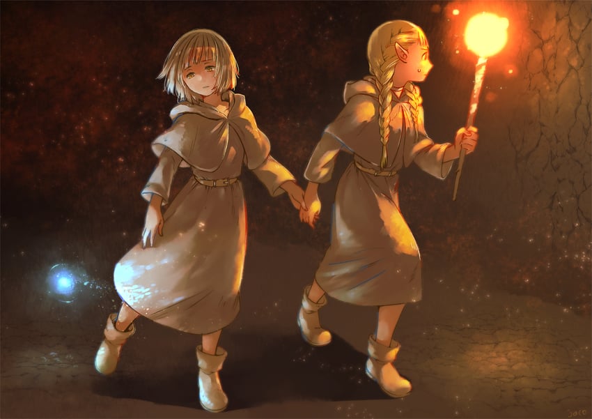 marcille donato and falin touden (dungeon meshi) drawn by jack_(haist)
