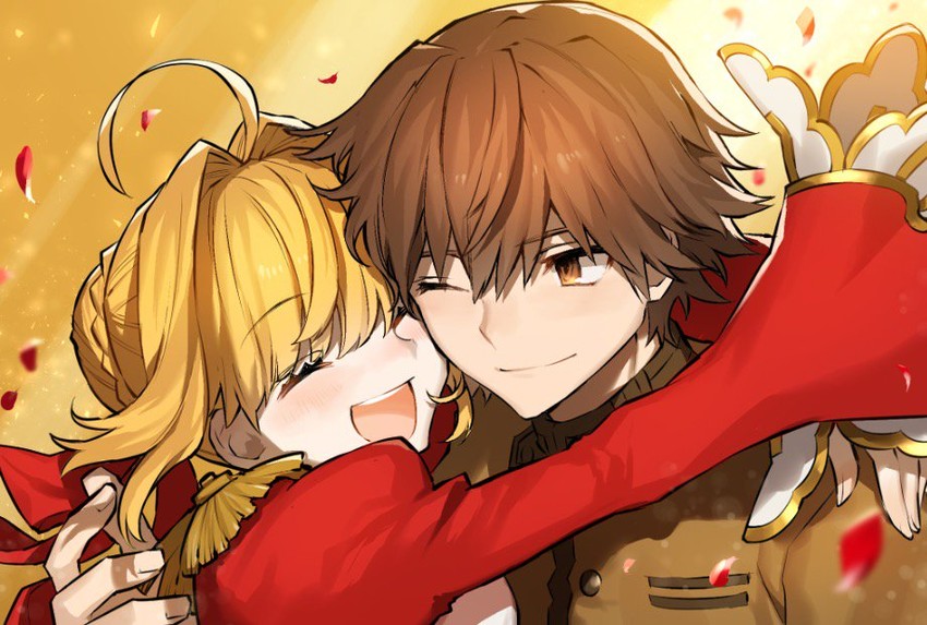 nero claudius and kishinami hakuno (fate and 1 more) drawn by routo