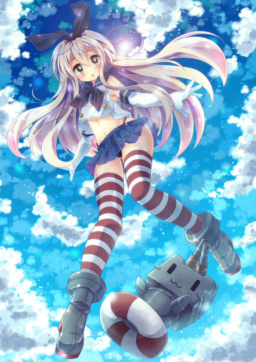 shimakaze and rensouhou-chan (kantai collection) drawn by urara_(sumairuclover)