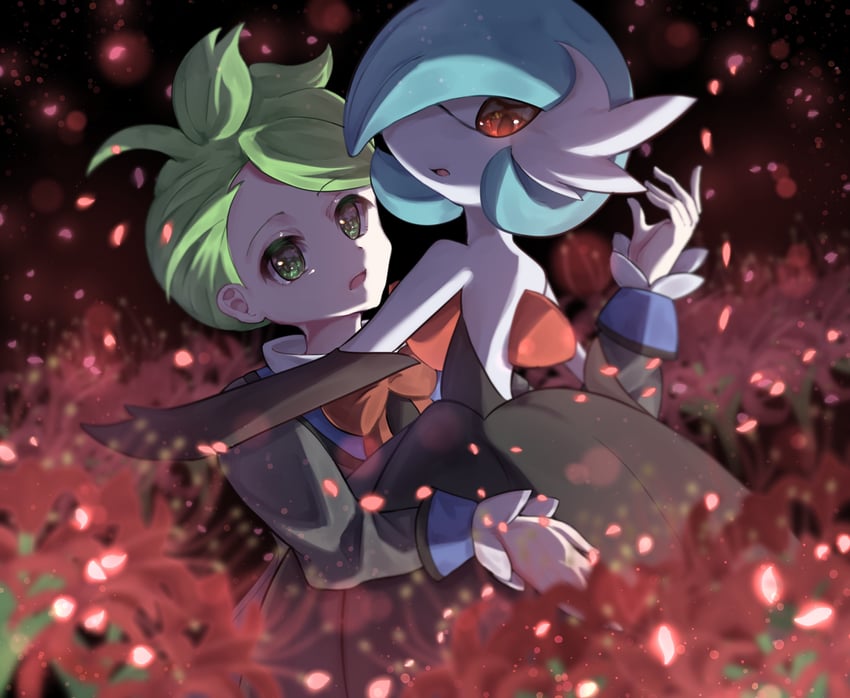 gardevoir, mega gardevoir, and wally (pokemon and 1 more) drawn by tomu_(adamu_shiny)