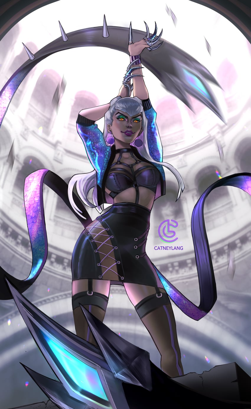 evelynn and k/da all out evelynn (league of legends) drawn by catneylang