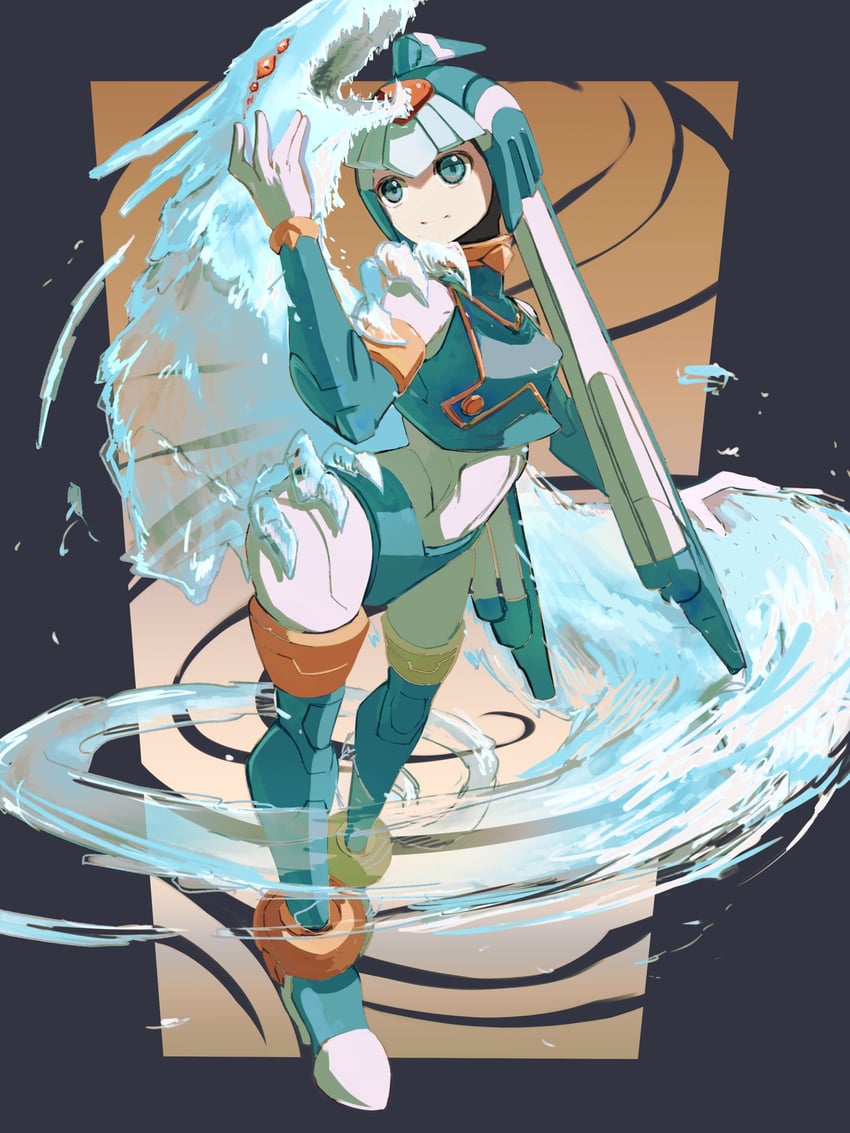 fairy leviathan (mega man and 2 more) drawn by omochi_(mochi_skymega)