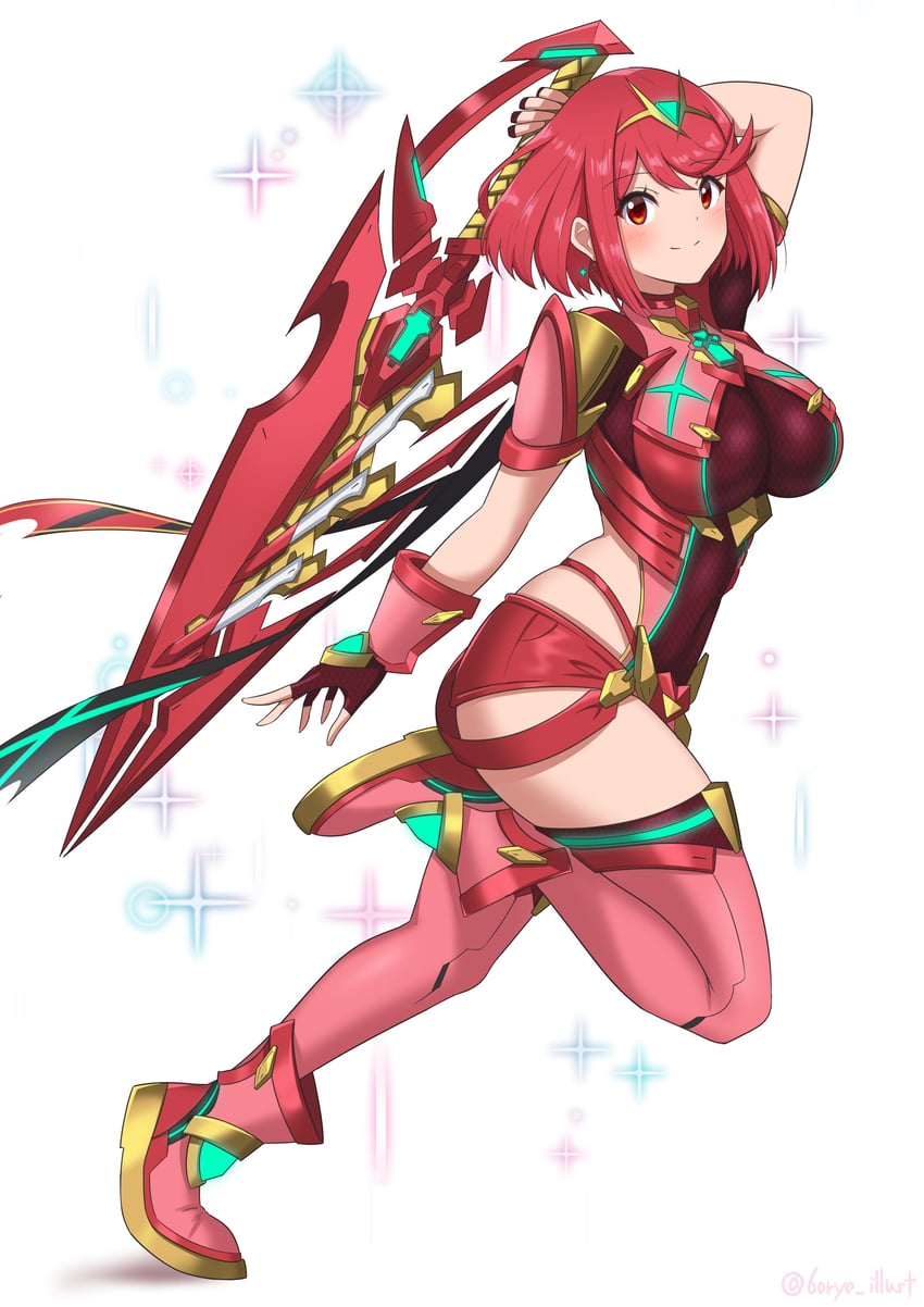 pyra (xenoblade chronicles and 1 more) drawn by ryochan96154