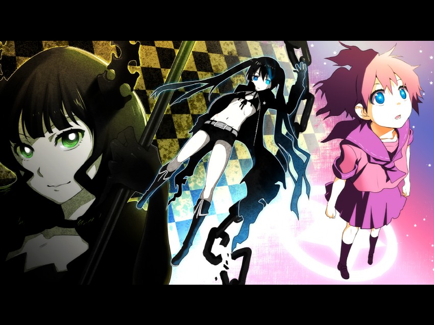 black rock shooter, dead master, and kuroi mato (black rock shooter) drawn by kikuchi_mataha