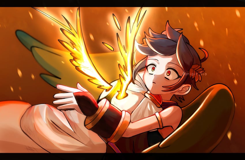 pit and dark pit (kid icarus and 1 more) drawn by onigiri_(onigir_sio)