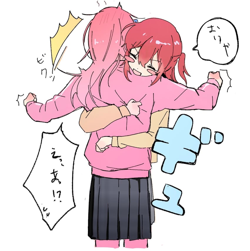gotoh hitori and kita ikuyo (bocchi the rock!) drawn by hokaze_(lx7i9frrkegzi1g)