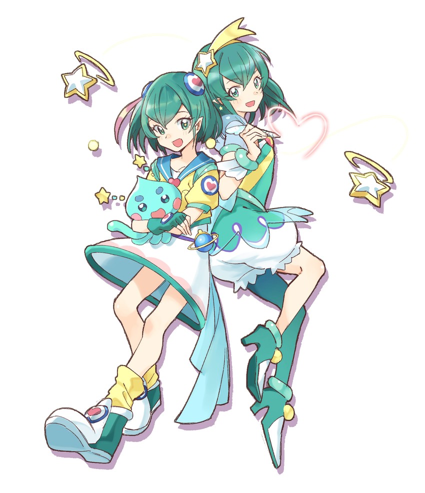 hagoromo lala, cure milky, and prunce (precure and 1 more) drawn by tugo