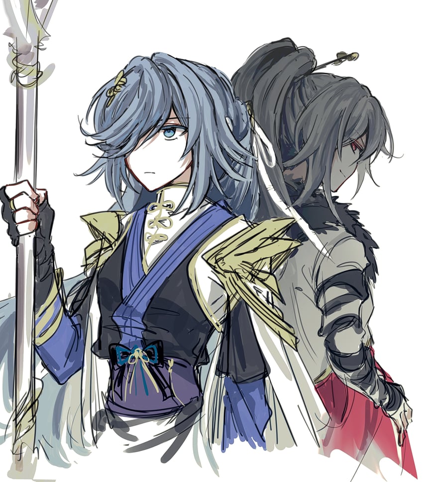 fu hua and herrscher of sentience (honkai and 1 more) drawn by gagseol