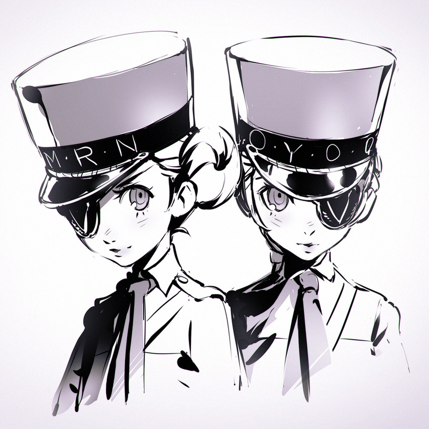 caroline and justine (persona and 1 more) drawn by ilya_kuvshinov