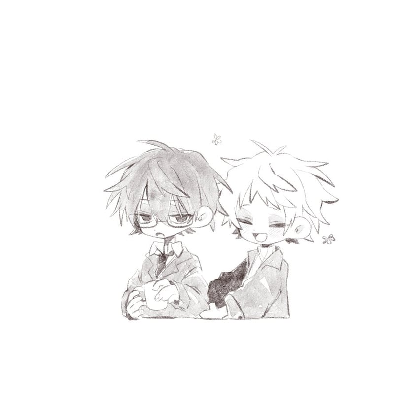 atou haruki and otowa rui (saibou shinkyoku) drawn by marrrrrralv