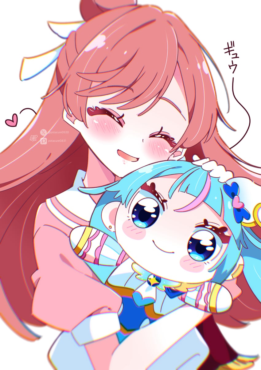 sora harewataru, nijigaoka mashiro, and cure sky (precure and 1 more) drawn by potacure