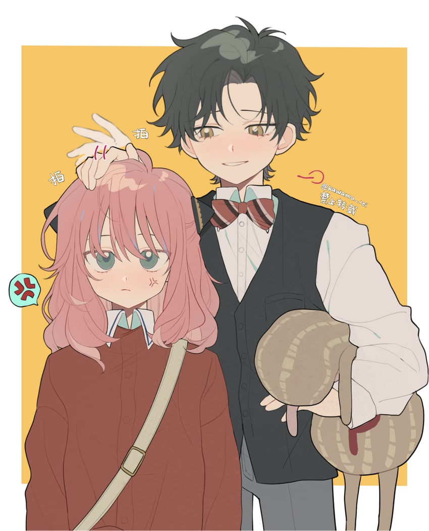 anya and damian desmond (spy x family) drawn by kawama_rei