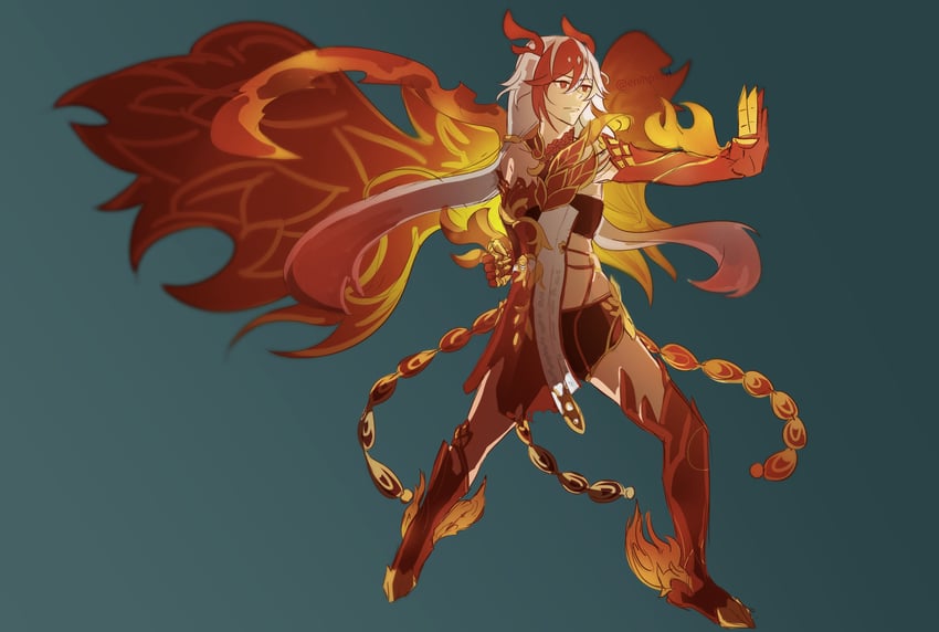 fu hua (honkai and 1 more) drawn by enihpiled