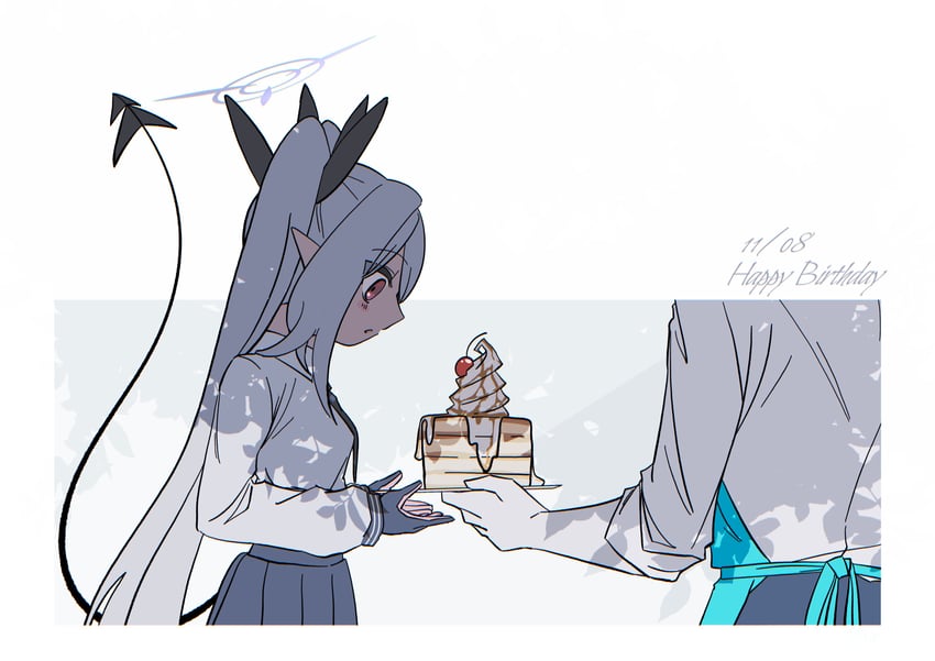 sensei and iori (blue archive) drawn by w_wakase