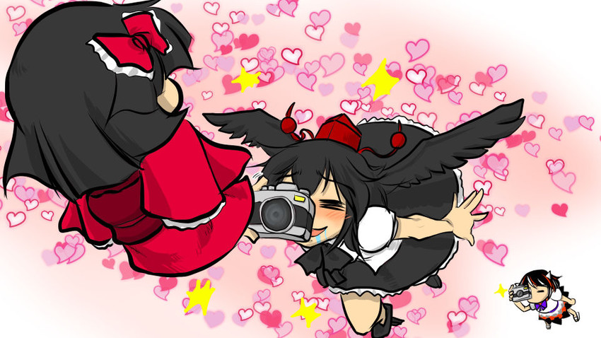 shameimaru aya and kijin seija (touhou and 1 more) drawn by kemono_(nebokemonn)