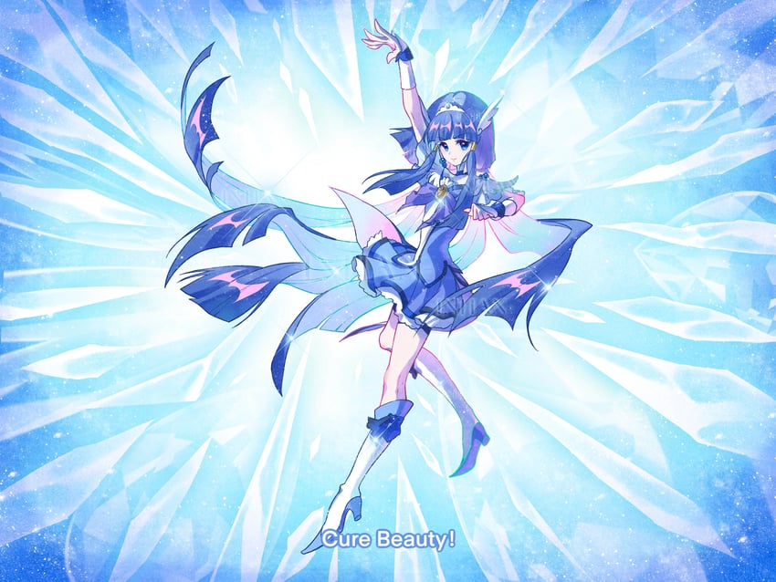 aoki reika and cure beauty (precure and 1 more) drawn by inhan
