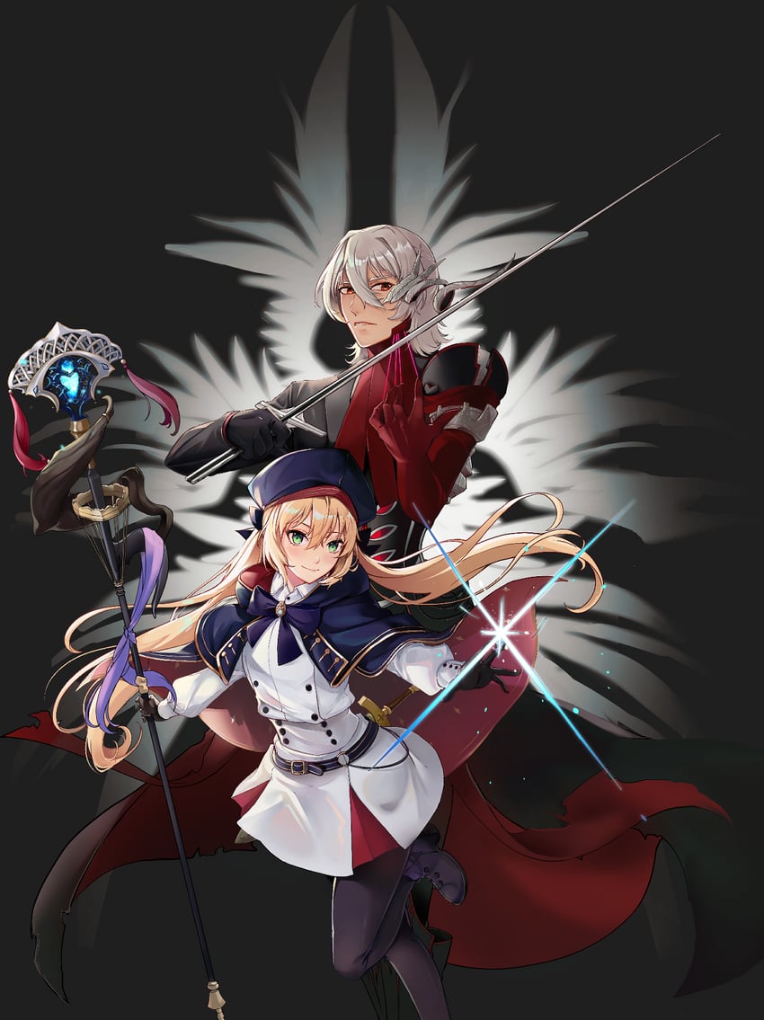artoria pendragon, artoria caster, and antonio salieri (fate and 1 more) drawn by mentaikopan