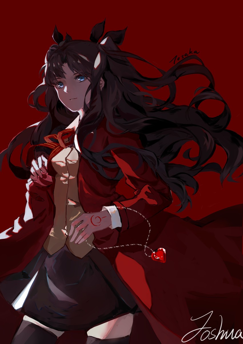 tohsaka rin (fate and 1 more) drawn by josher