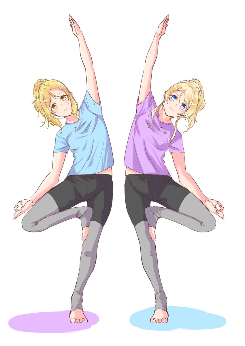 ayase eli and ohara mari (love live! and 2 more) drawn by akira_miku_ver