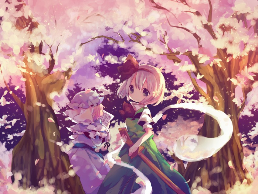 konpaku youmu and saigyouji yuyuko (touhou) drawn by ana_(rznuscrf)
