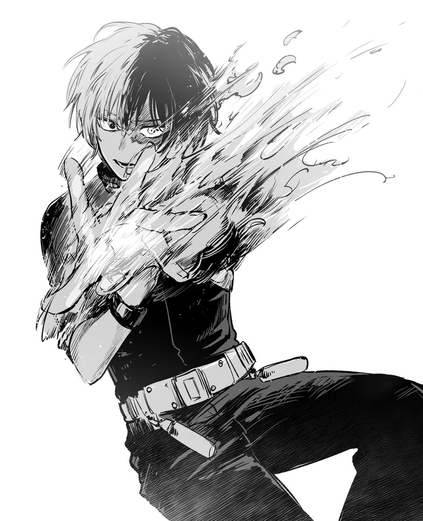 todoroki shoto (boku no hero academia) drawn by yokoyari_mengo