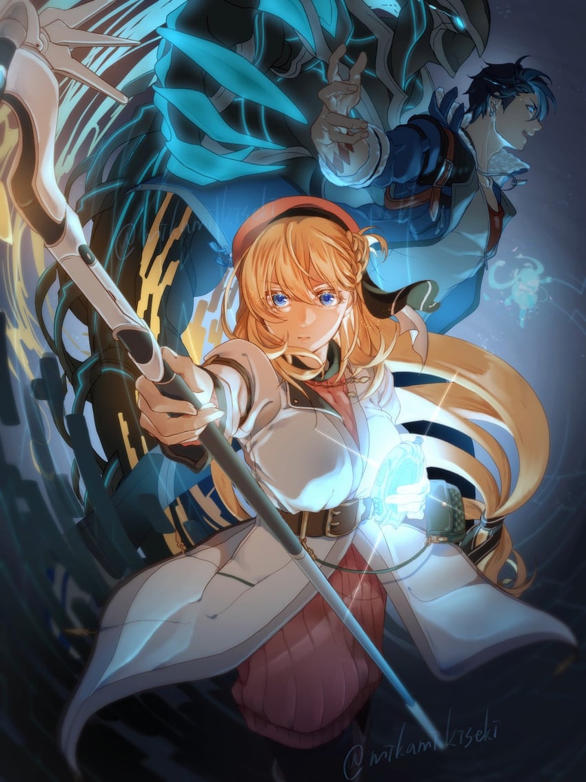 agnes claudel, van arkride, mare, and grendel (eiyuu densetsu and 2 more) drawn by mikamikiseki