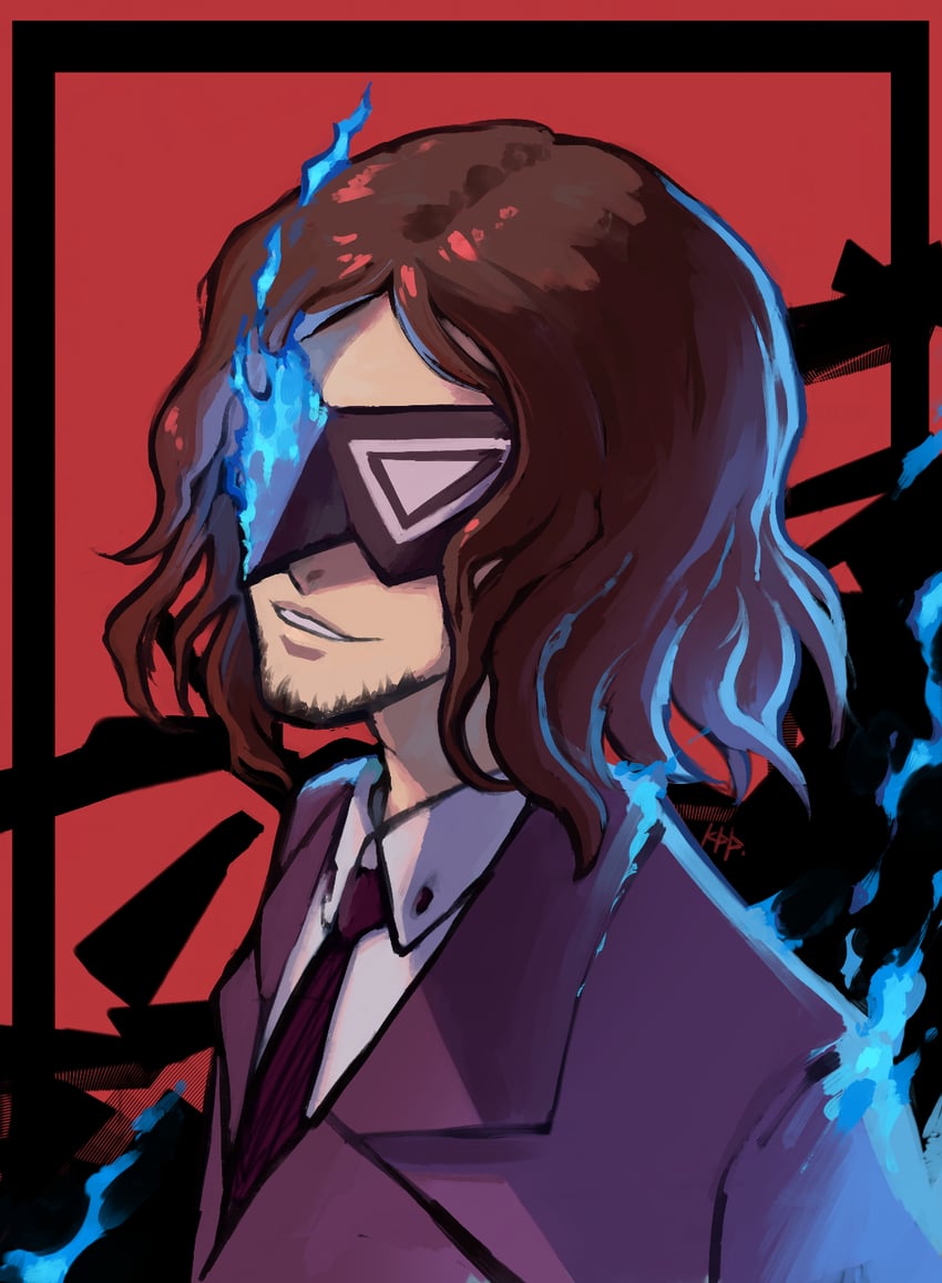 hasegawa zenkichi (persona and 2 more) drawn by ketrindarkdragon