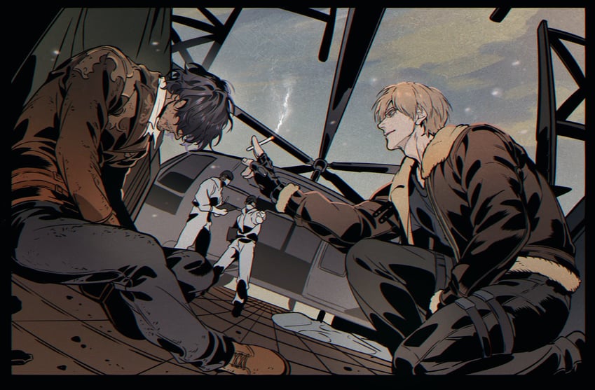 leon s. kennedy and luis sera (resident evil and 1 more) drawn by umbrella_rpd