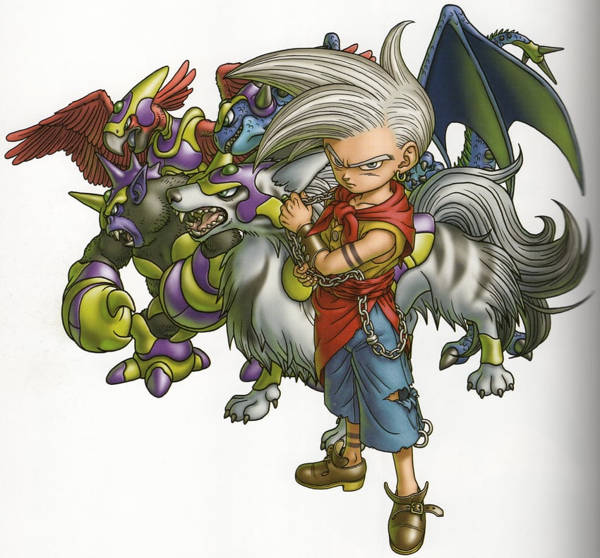 hero and wulfspade (dragon quest and 2 more) drawn by toriyama_akira