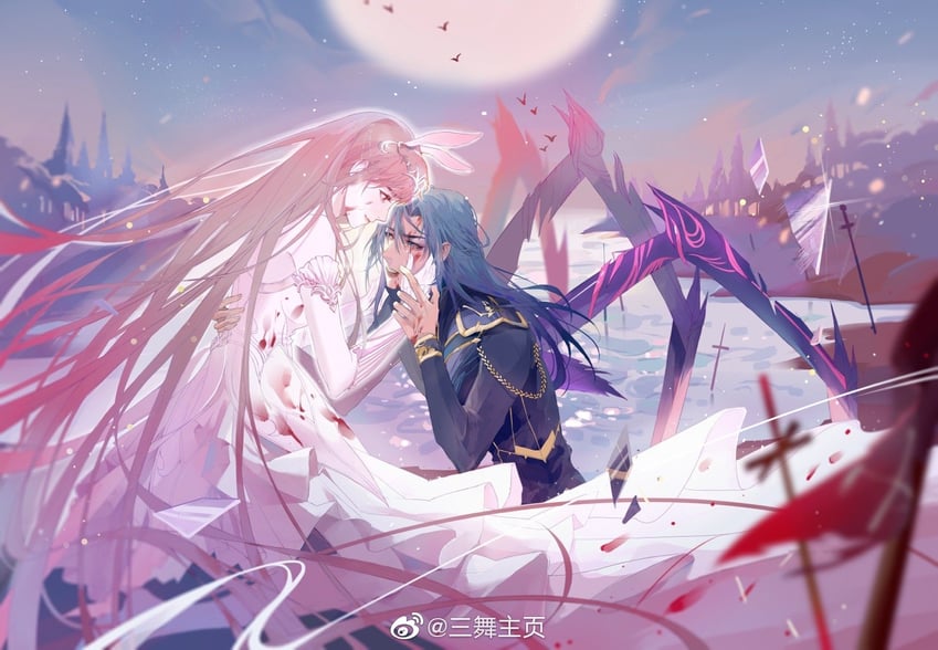 xiao wu and tang san (douluo dalu) drawn by san_wu_zhuye