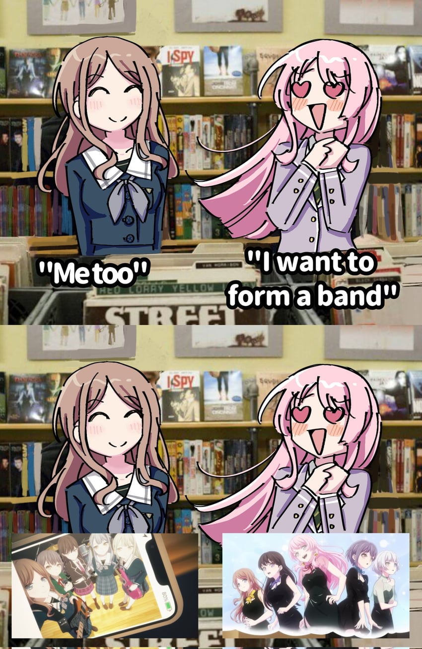 chihaya anon and nagasaki soyo (bang dream! and 1 more) drawn by vickipae_tuna