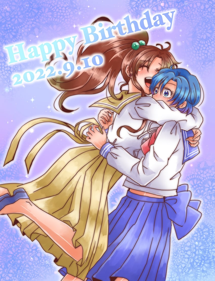 mizuno ami and kino makoto (bishoujo senshi sailor moon) drawn by supernova24_24
