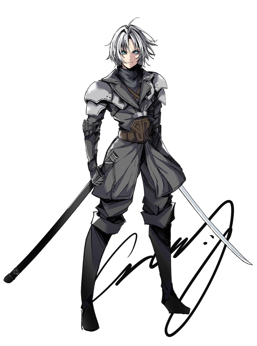 sephiroth (final fantasy and 2 more) drawn by crazy02oekaki