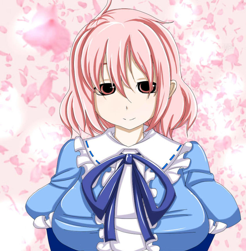 saigyouji yuyuko (touhou) drawn by mutsunari_(crim0718)