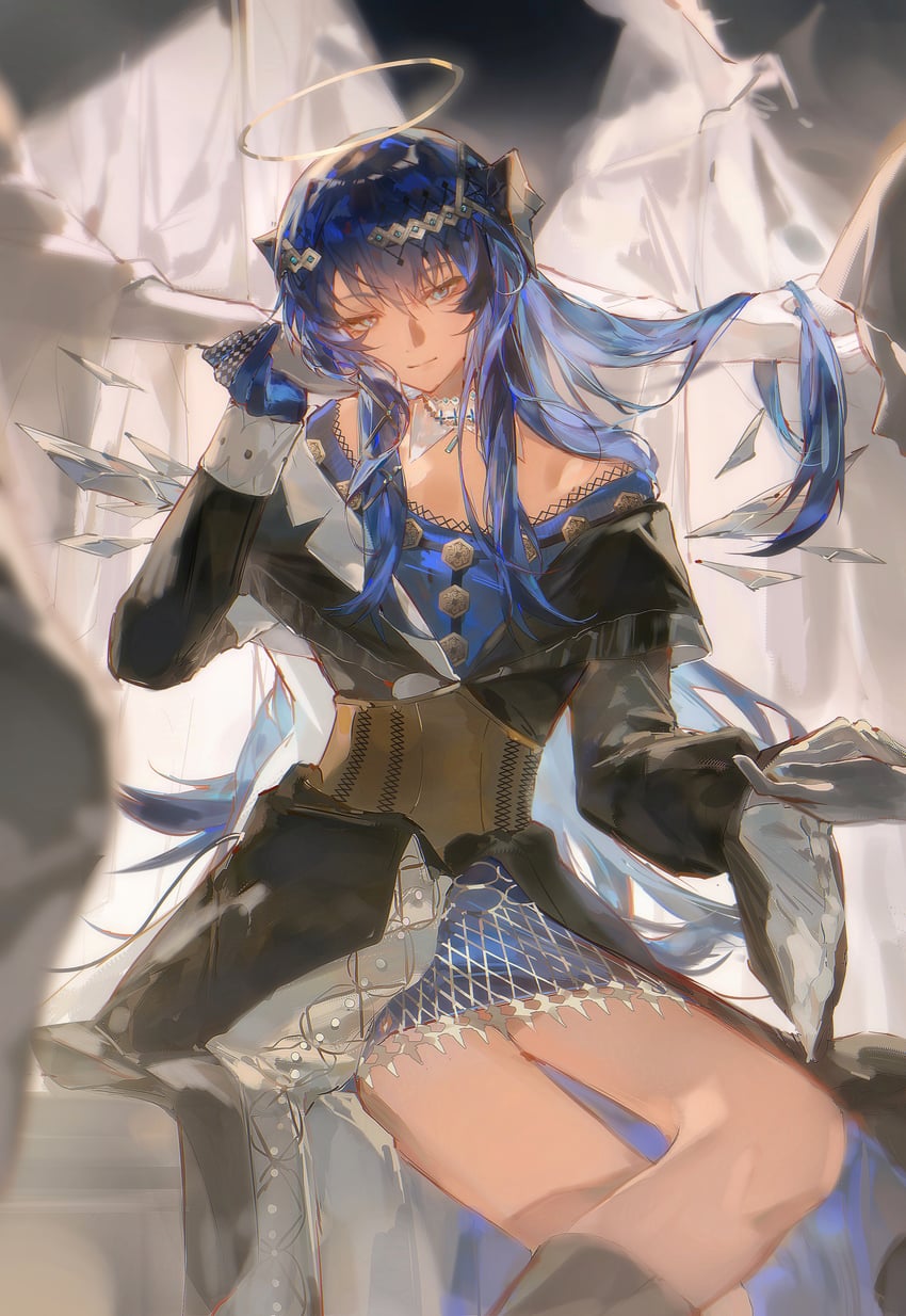 mostima (arknights and 1 more) drawn by deng_wo_qu_shang_ge_cesuo