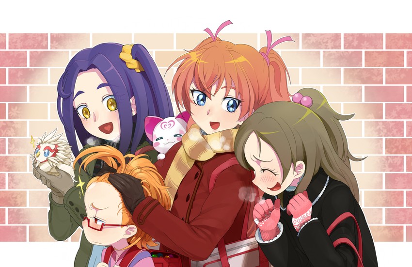 houjou hibiki, minamino kanade, kurokawa eren, shirabe ako, seiren, and 3 more (precure and 1 more) drawn by moudoku_(decopon3rd)